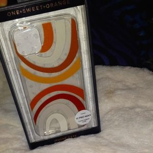 🤑Brand New In Box Sweet Orange Iphone 11 Pro Max Clear Rubber Case